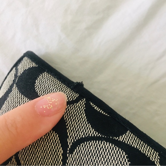 COACH Wedge Heels Sweetie Canvas Signature Emblem Bows Size 6.5M - Picture 11 of 16